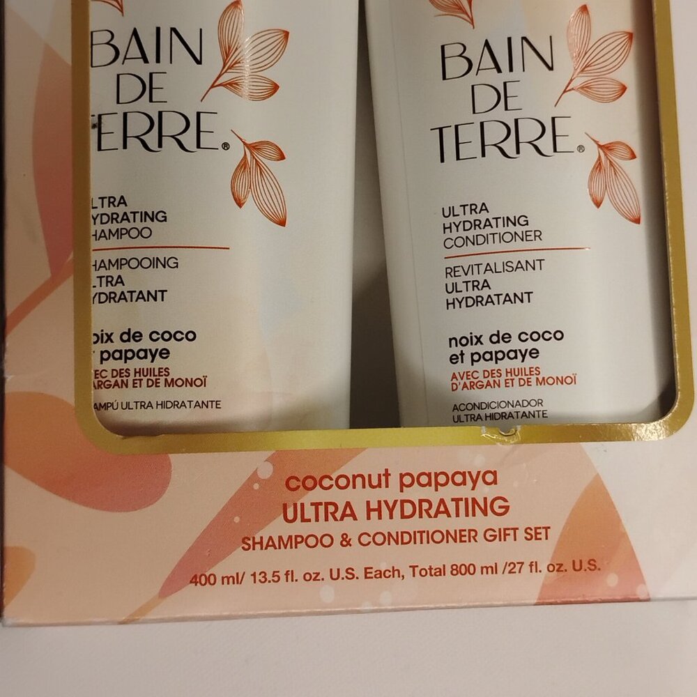 Bain de Terre Coconut Papaya Ultra Hydrating Shampoo & Conditioner Gift Set - Picture 3 of 6